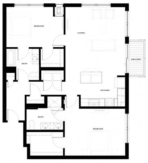 Westley on Broadway B3 Floor Plan
